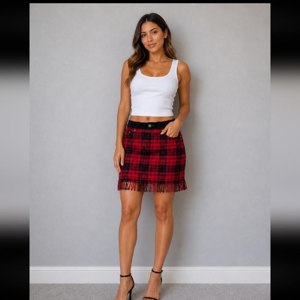 Champagnie Internationale EXPRESS plaid fringe 7/8